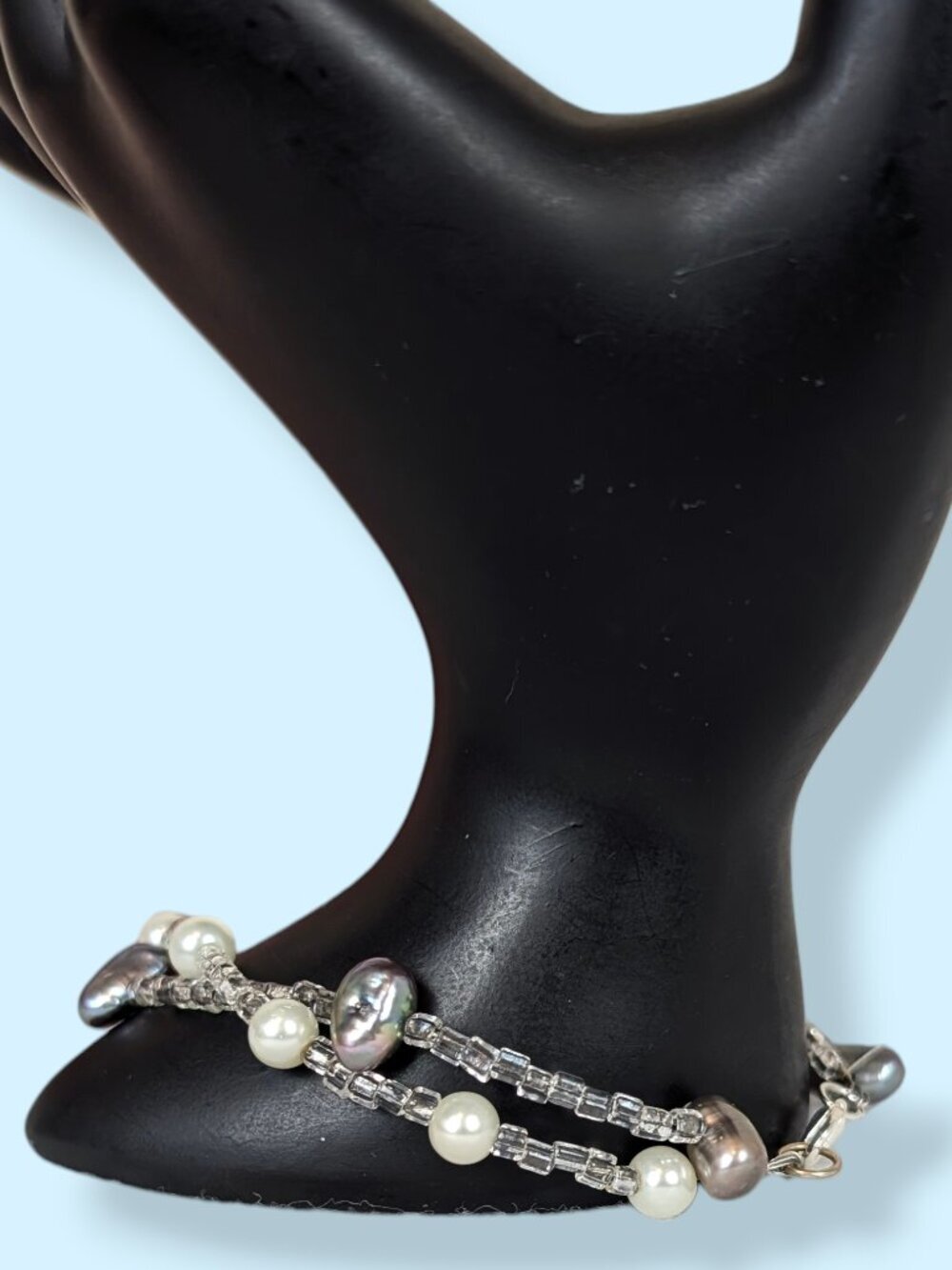 2-Strand Pearl Beaded Anklet